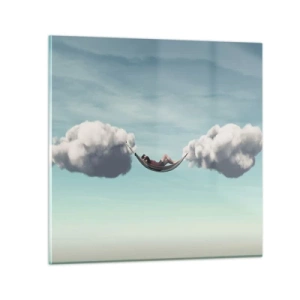 Tablou pe sticlă - Fericirea momentului - 30x30 cm