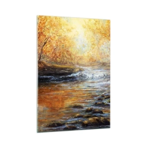 Tablou pe sticlă - Pârâul de aur - 50x70 cm