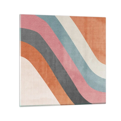 Tablou pe sticlă - Compoziție diagonală - mișcare - 30x30 cm