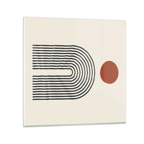 Tablou pe sticlă - Magnetismul formelor și al culorilor - 60x60 cm