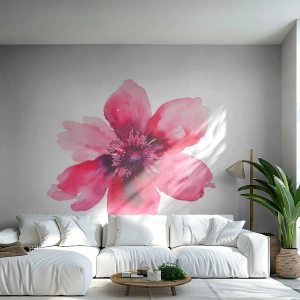 Tapet Autoadeziv Deluxe Sticker - Sărut parfumat de carmin - Floare, Acuarele, Grafică - 250x175 cm
