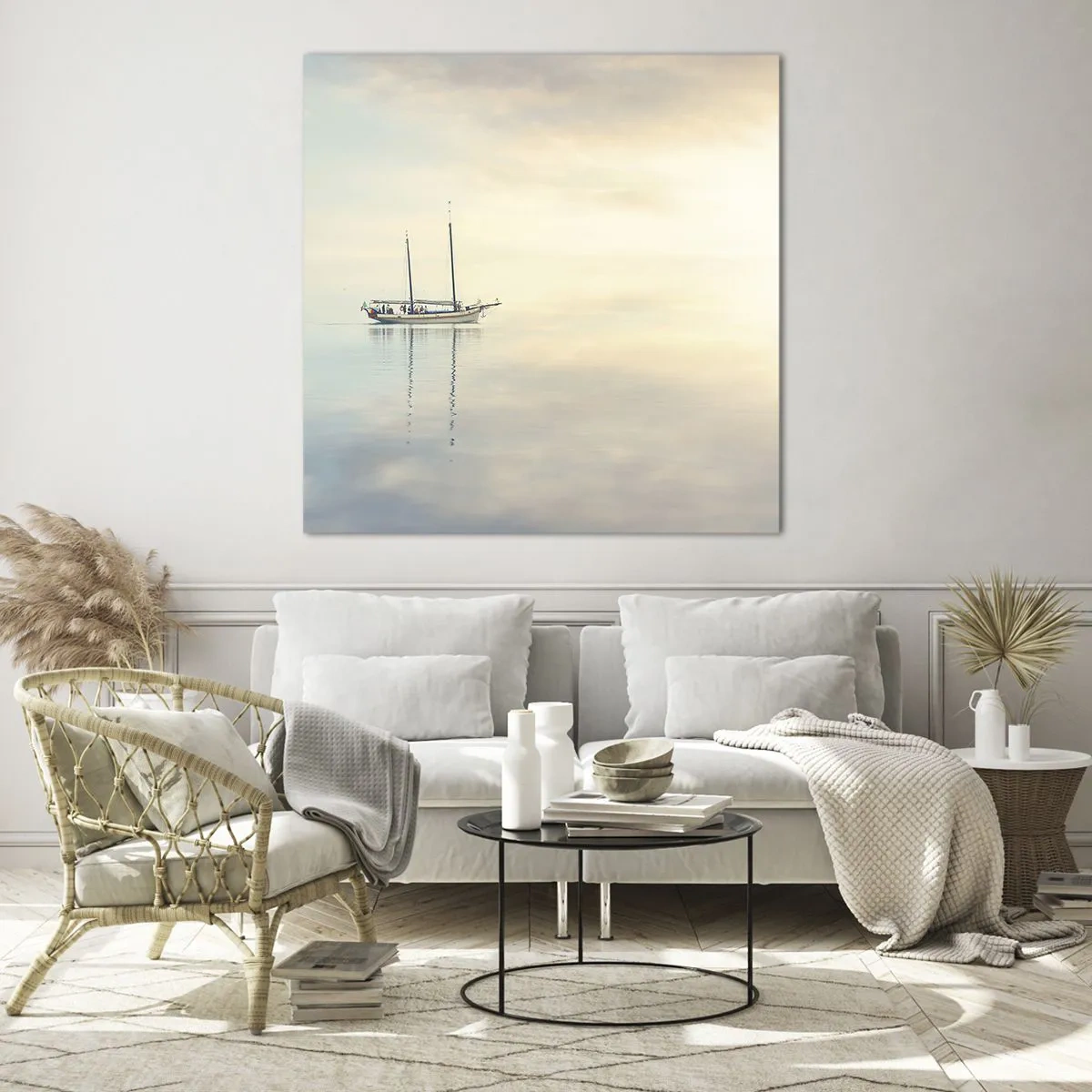 Tablou pe sticlă - În tăcerea mării - 30x30 cm