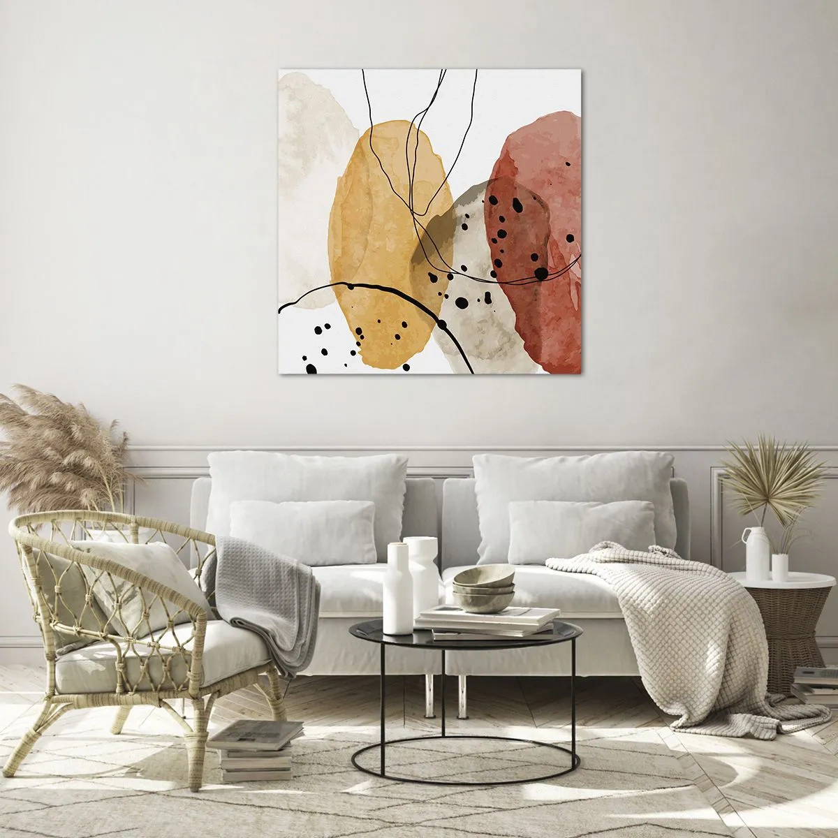 Tablou pe sticlă - Ca aerul, limpezi și ușoare - 50x50 cm