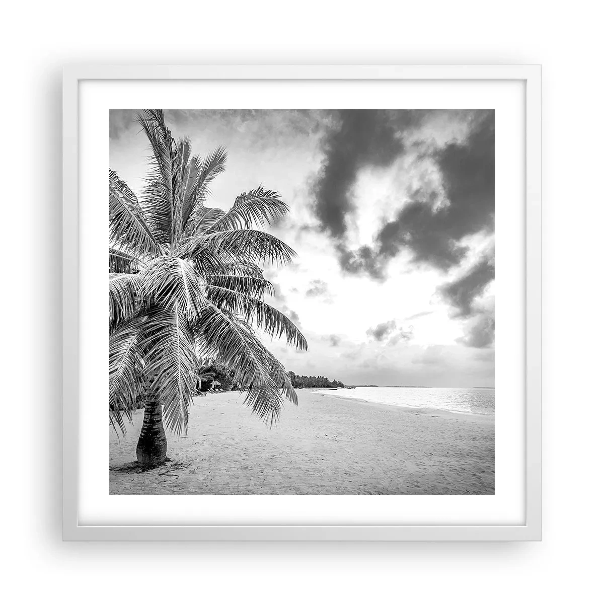 Poster în ramă albă - Când tânjești după singurătate... - 50x50 cm