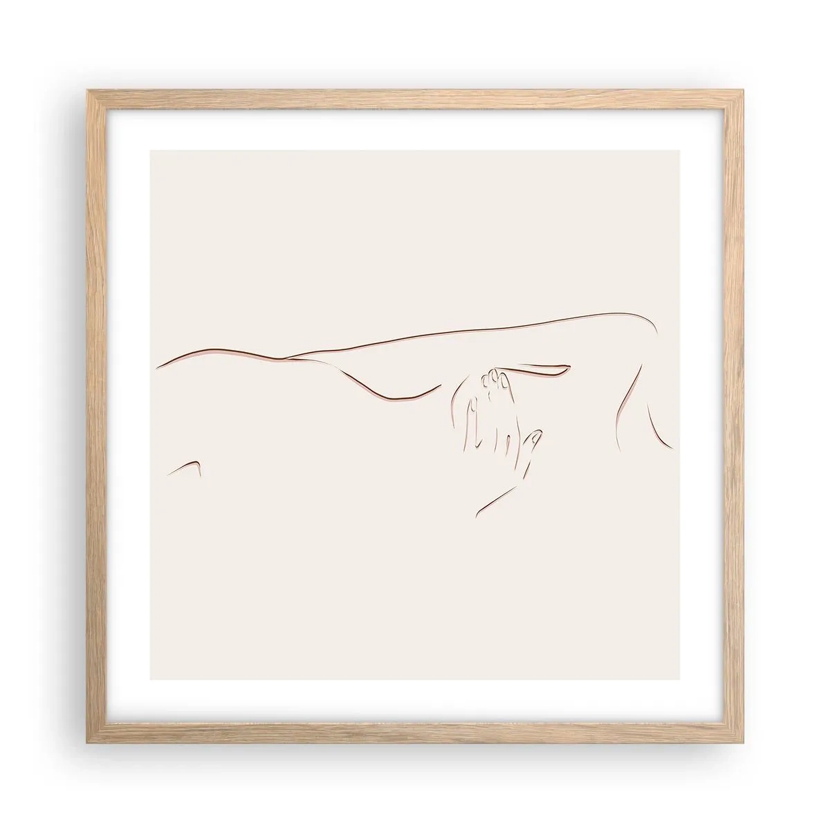 Poster în ramă de stejar deschis - Forma dorinței - 50x50 cm