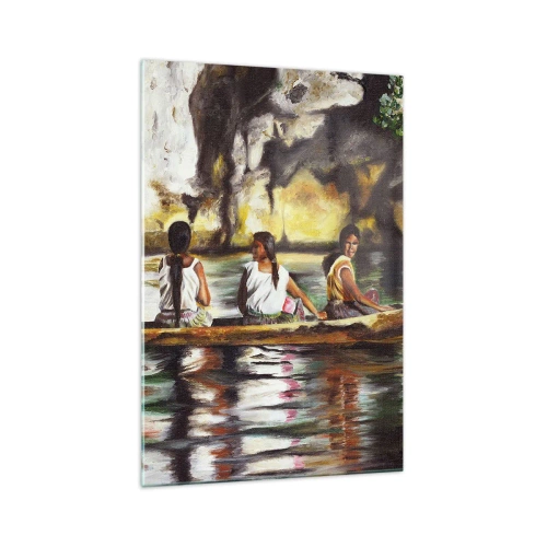 Tablou pe sticlă - Într-un paradis polinezian - 70x100 cm