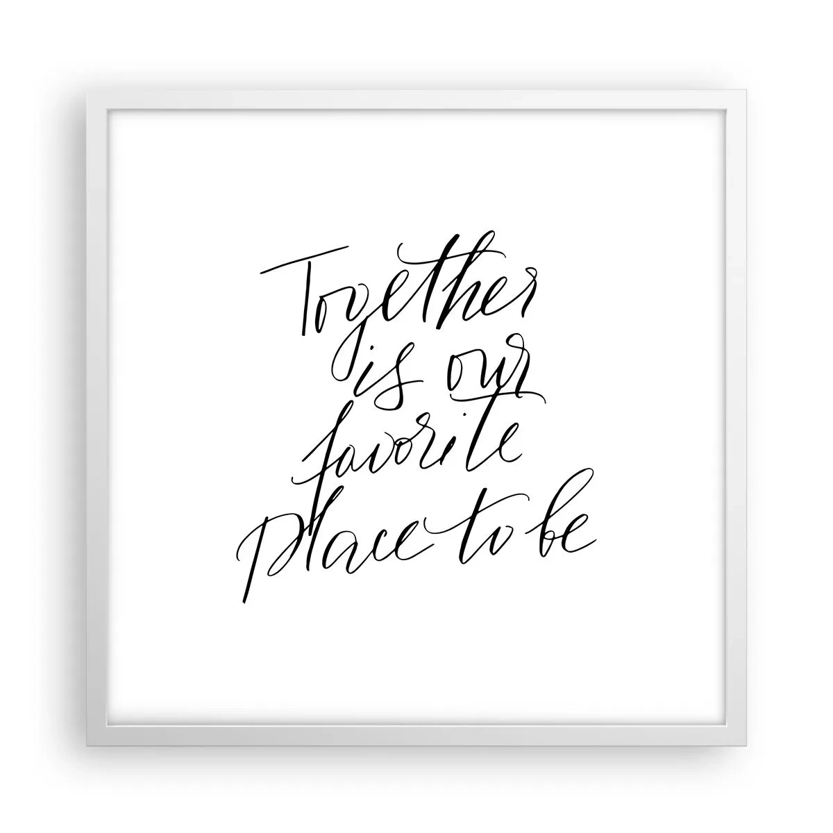 Poster în ramă albă - O simți și tu? - 50x50 cm