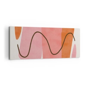 Tablou pe pânză - Mișcarea blândă a formelor - 100x40 cm