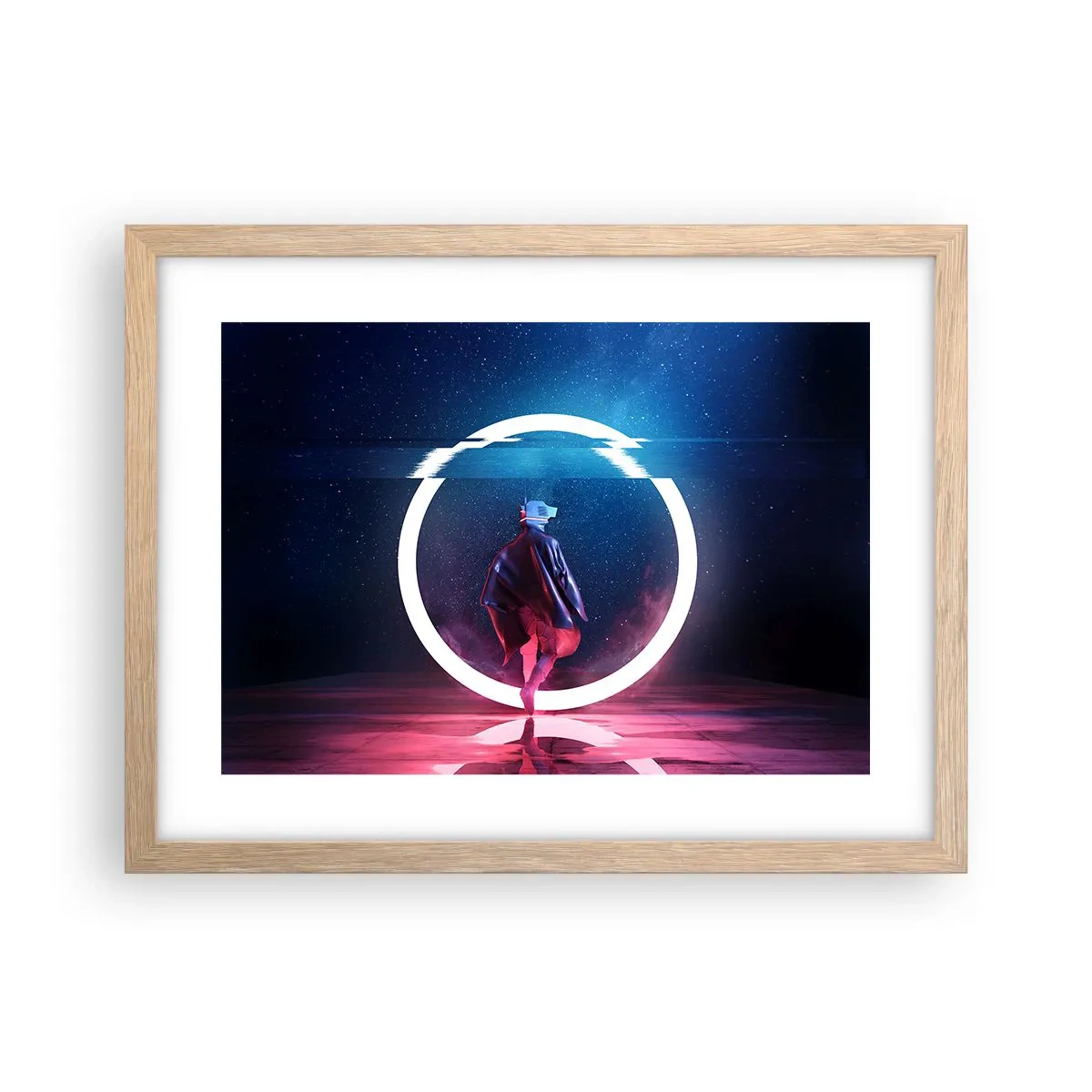 Poster în ramă de stejar deschis - Între lumi - 40x30 cm