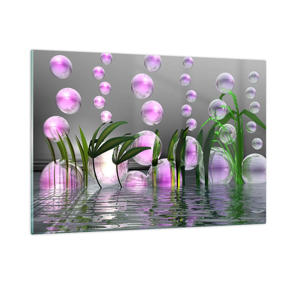 Tablou pe sticlă - O compoziție reflexivă de luminozitate și viață - 120x80 cm