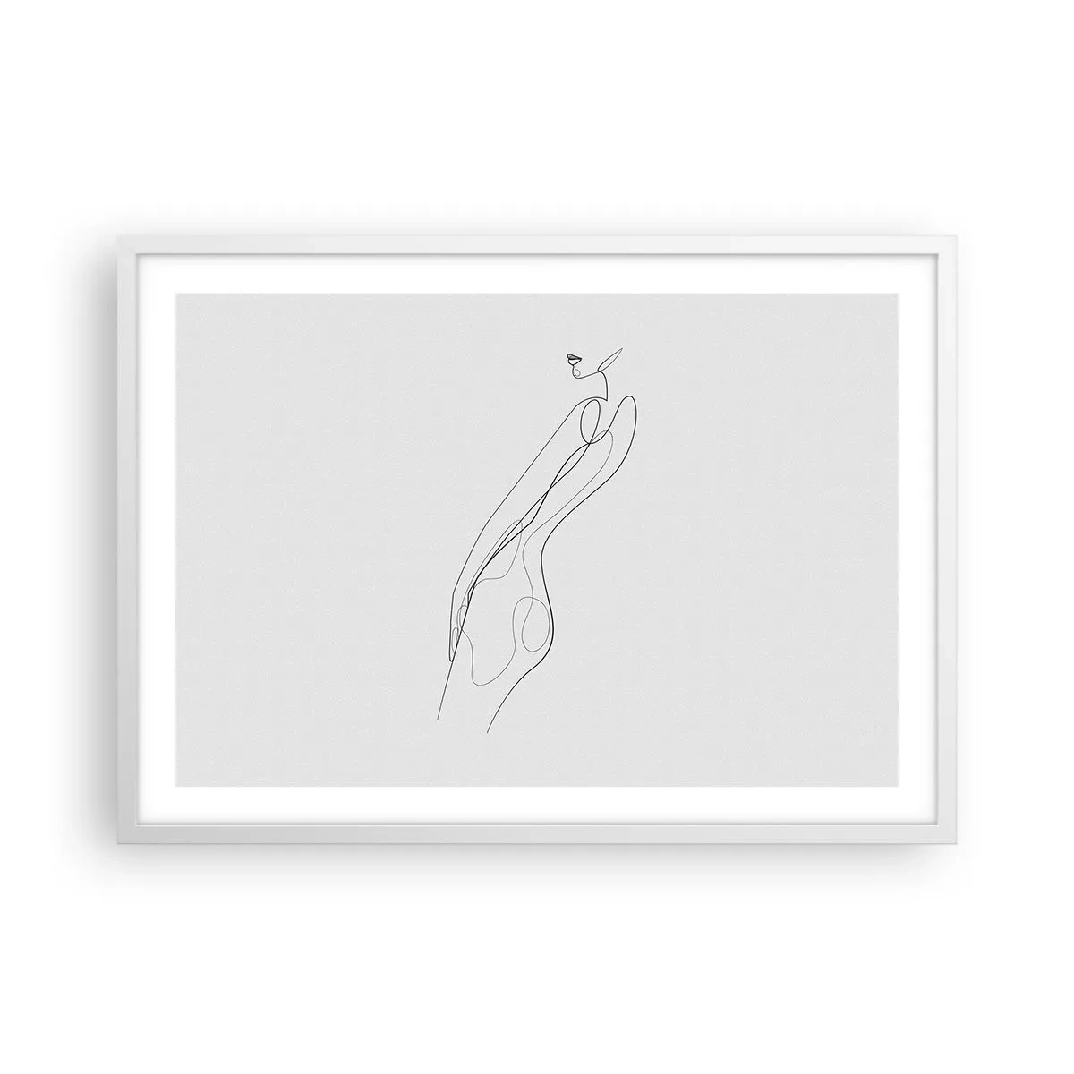 Poster în ramă albă - Abia o promisiune - 70x50 cm