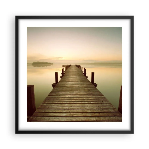 Poster în ramă neagră - Înainte de răsărit, zori, lumină - 50x50 cm