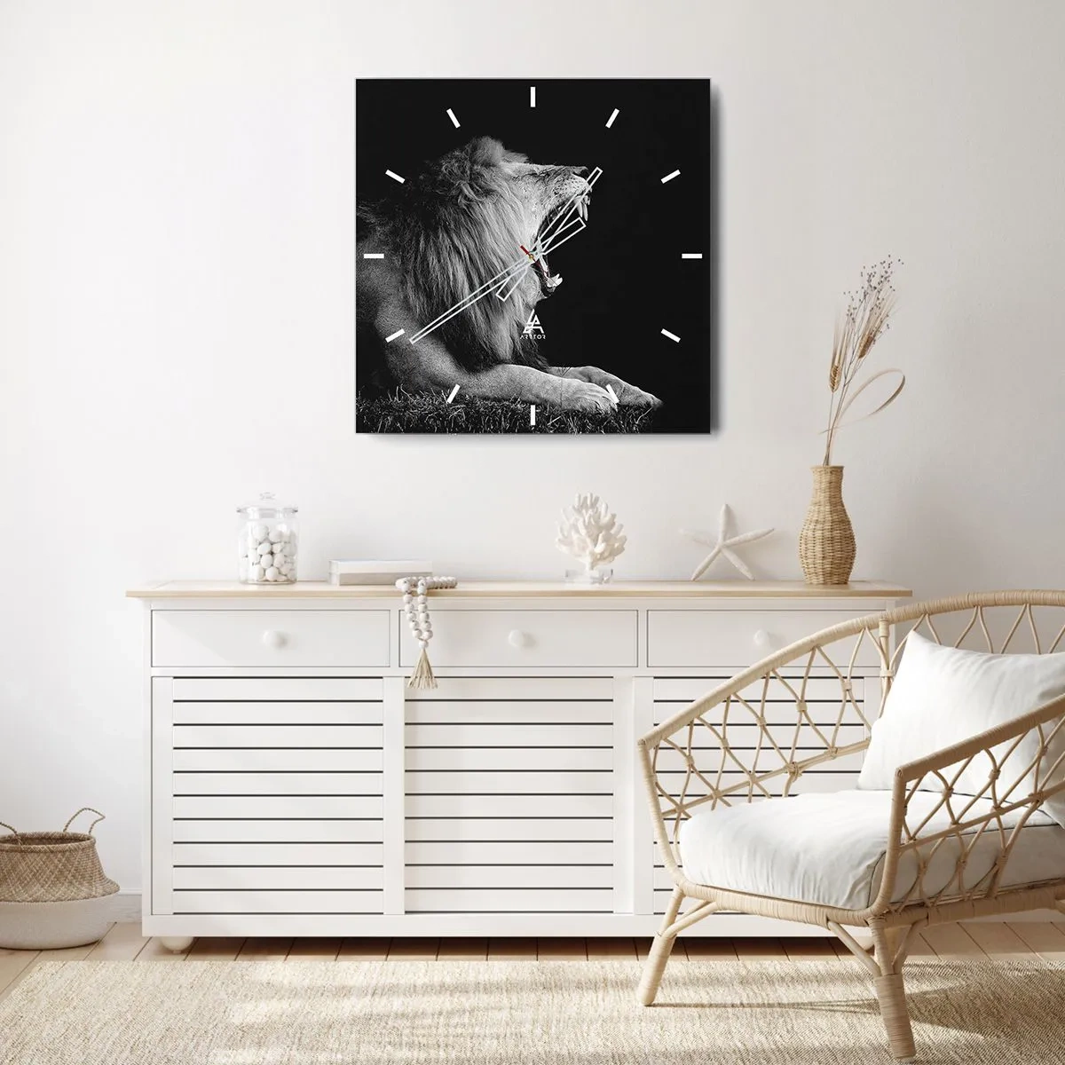 Ceas de perete - Ceas pe sticlă - Fără nici o ezitare - 30x30 cm
