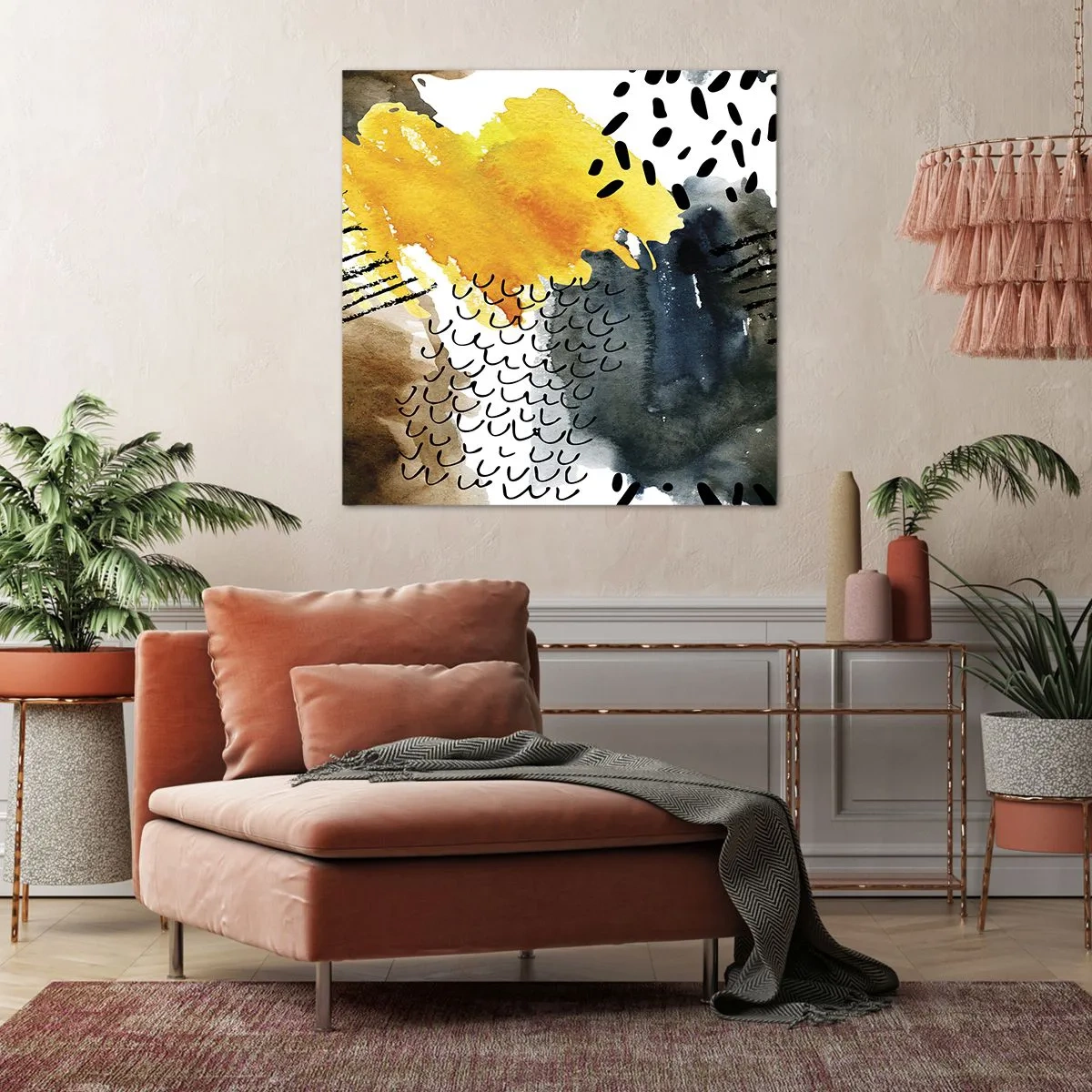 Tablou pe pânză - O întâlnire a elementelor - 50x50 cm