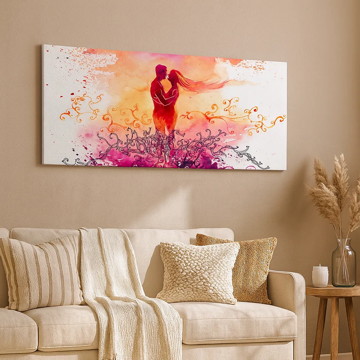 Tablou pe pânză - De o singură inimă! Am nevoie de atât de puțin.. - 30x30 cm