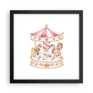 Poster în ramă neagră - Lumea dulce a copilăriei - 30x30 cm