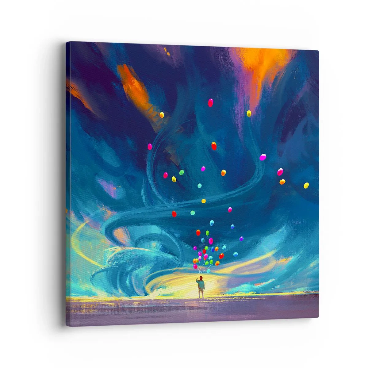 Tablou pe pânză - Pe un vânt albastru - 40x40 cm