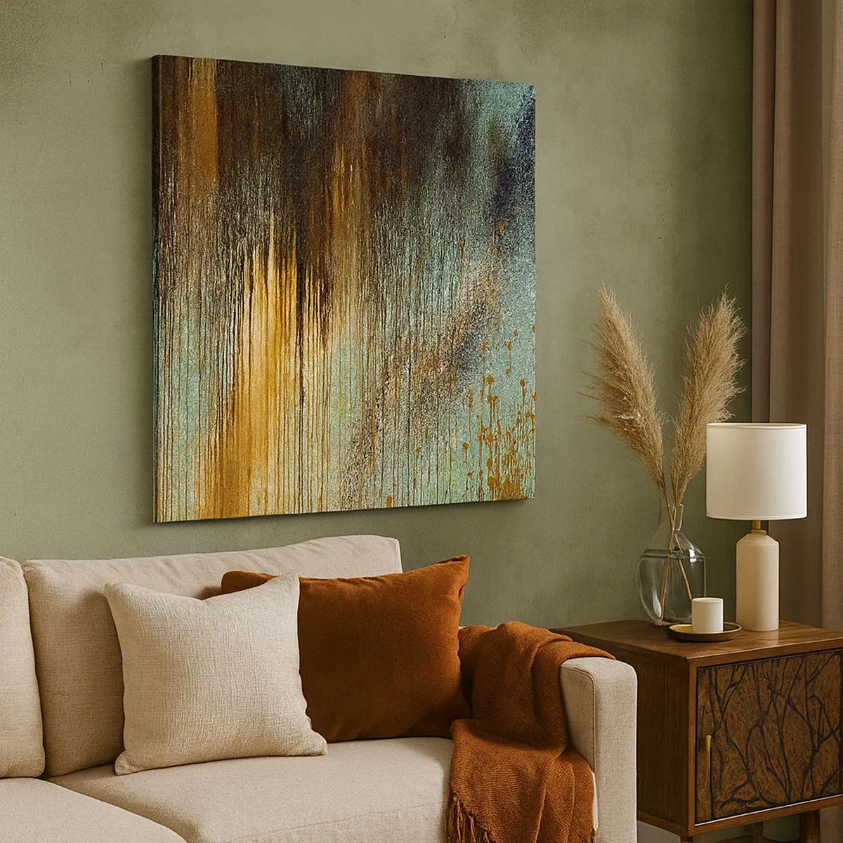 Tablou pe pânză - O compoziție cromatică neaccidentală - 30x30 cm