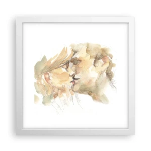 Poster în ramă albă - Jumătatea găsită? - 30x30 cm