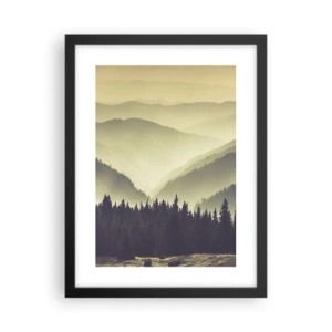 Poster în ramă neagră - Dincolo de munți... - 30x40 cm