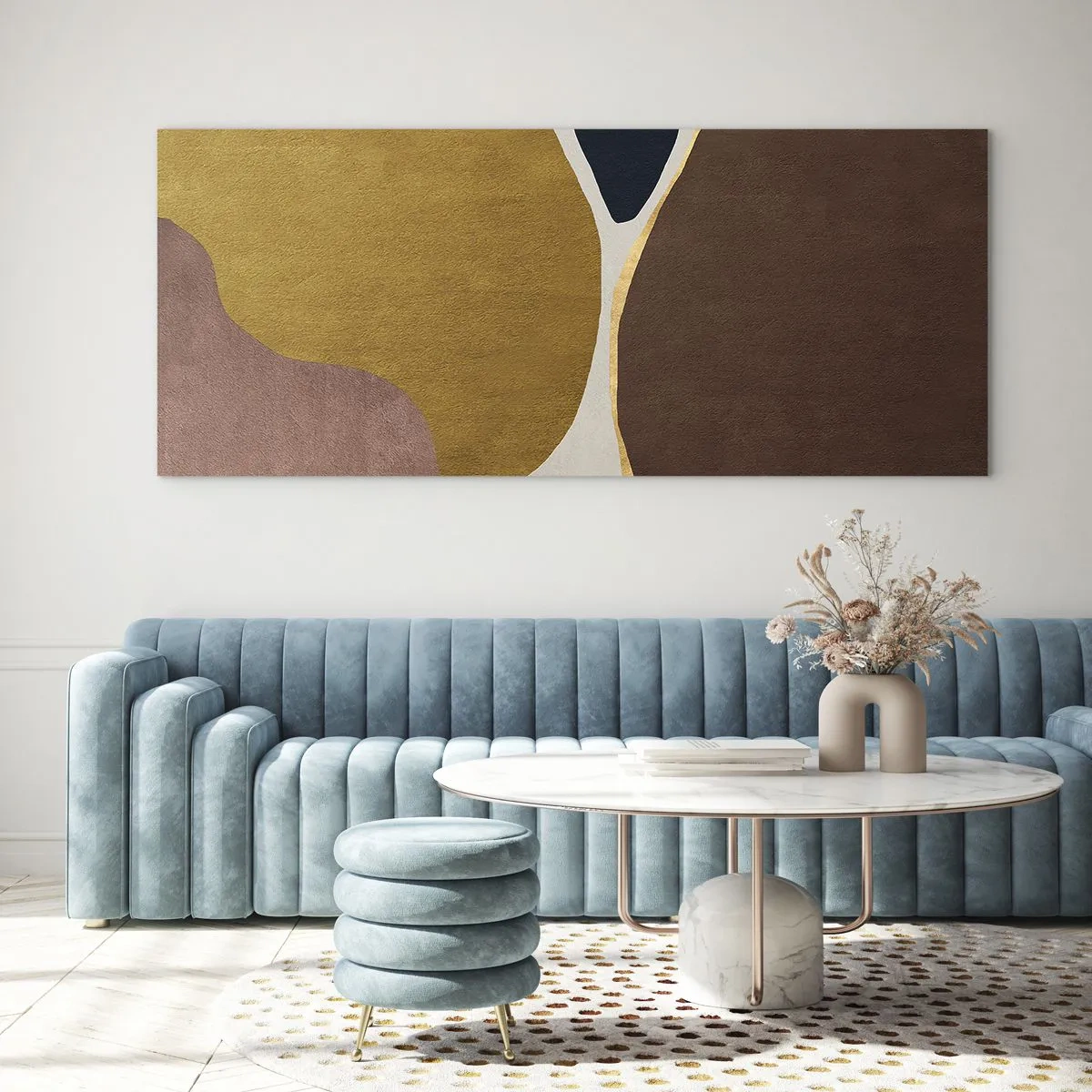 Tablou pe sticlă - Abstracție - un loc în spațiu - 120x50 cm