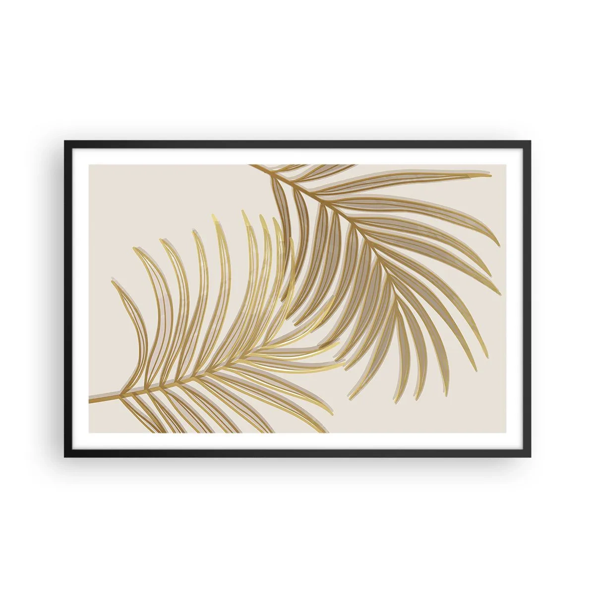 Poster în ramă neagră - Palmier de aur! - 91x61 cm