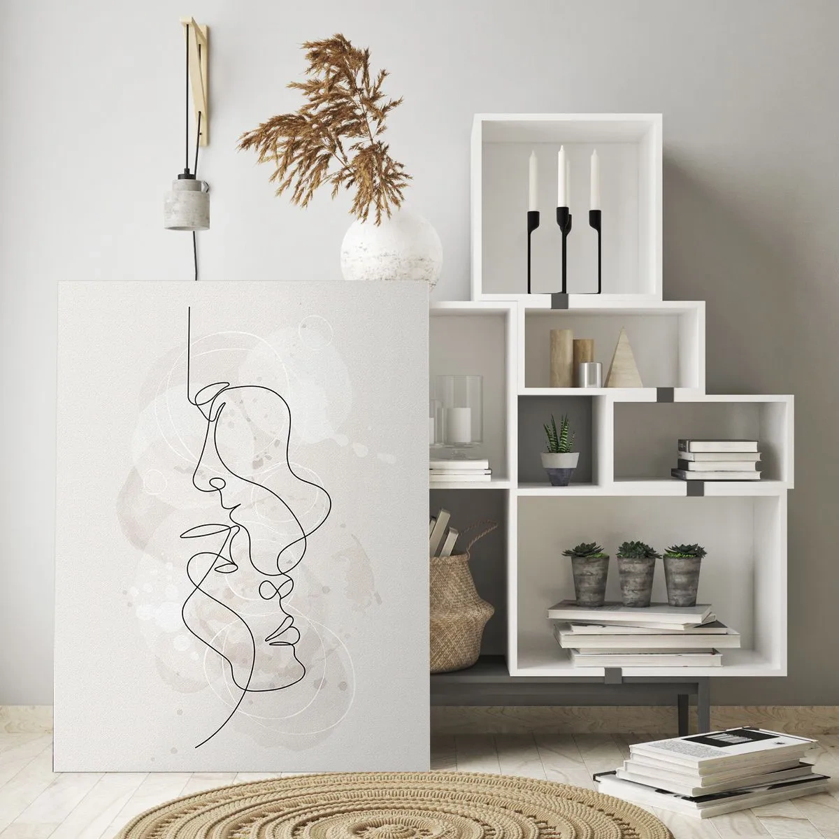 Tablou pe sticlă - Încurcați într-o îmbrățișare - 80x120 cm