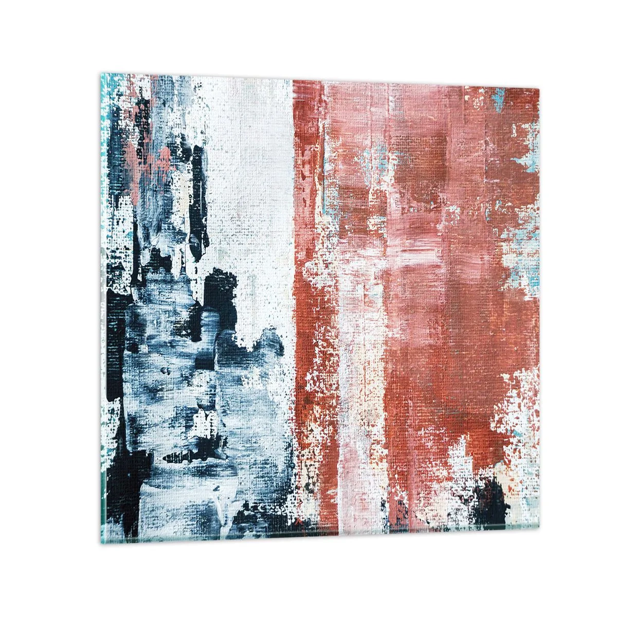 Tablou pe sticlă - Jumi-juma abstract - 70x70 cm