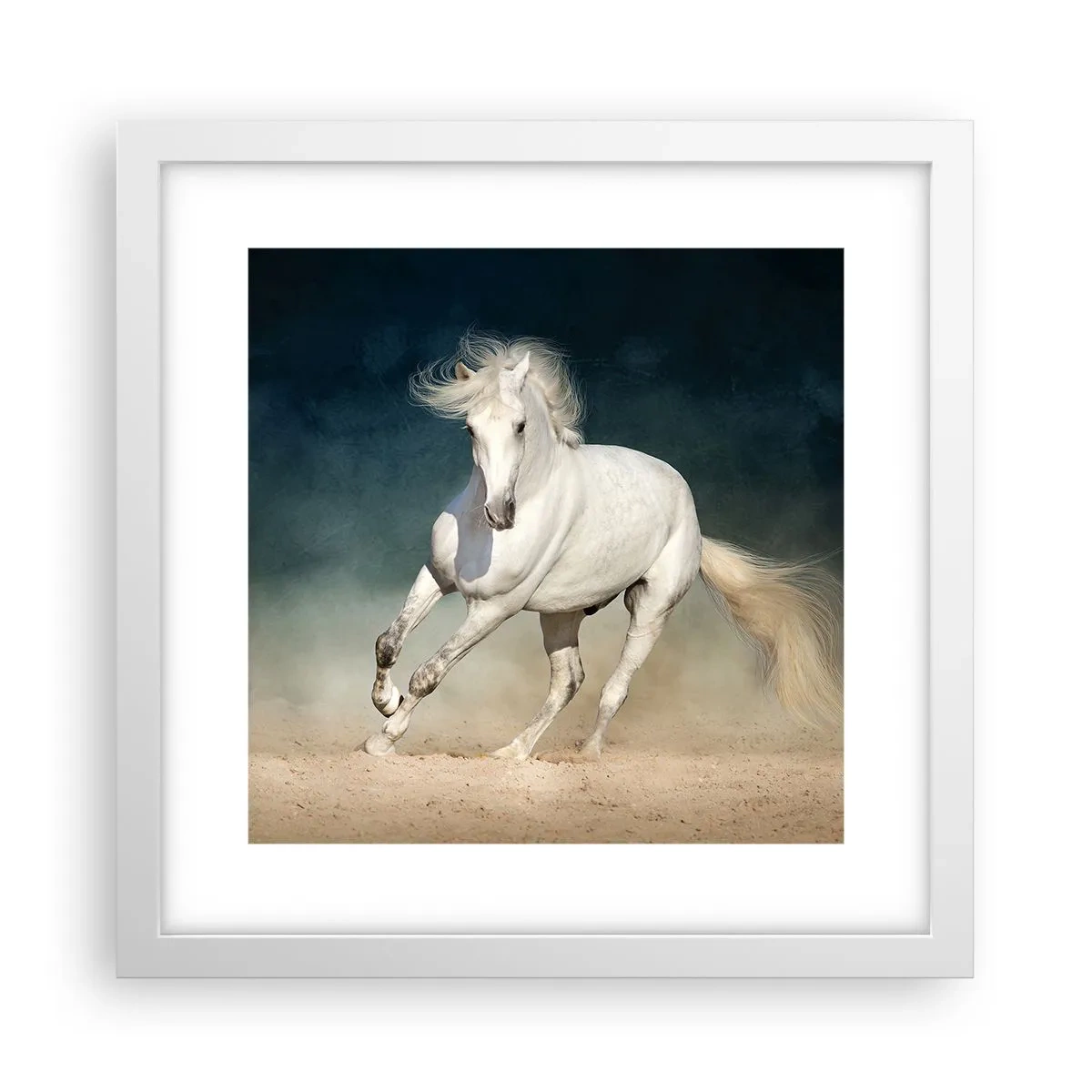 Poster în ramă albă - Libertate în stare pură - 30x30 cm