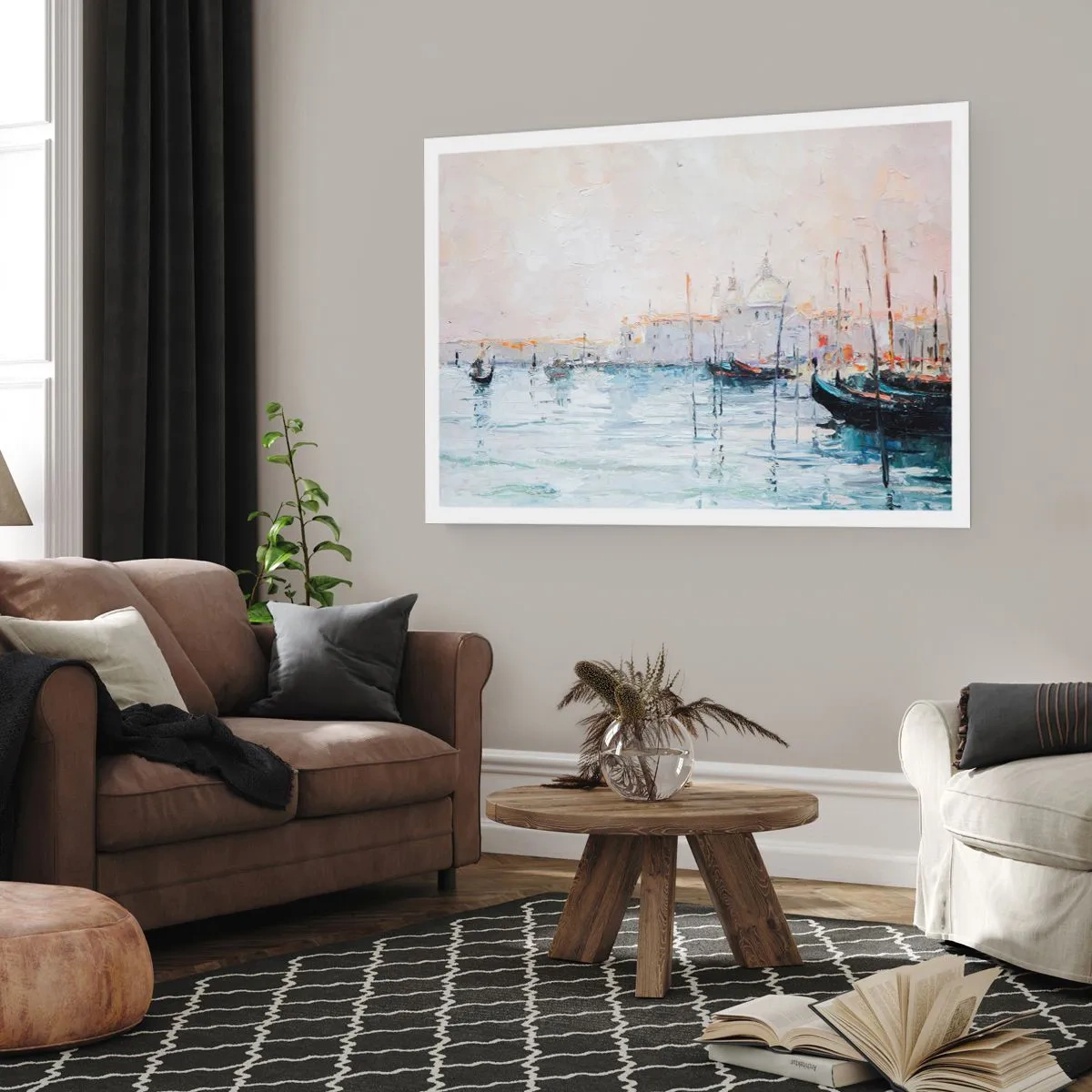 Poster - În spatele apei, în spatele ceții - 100x70 cm