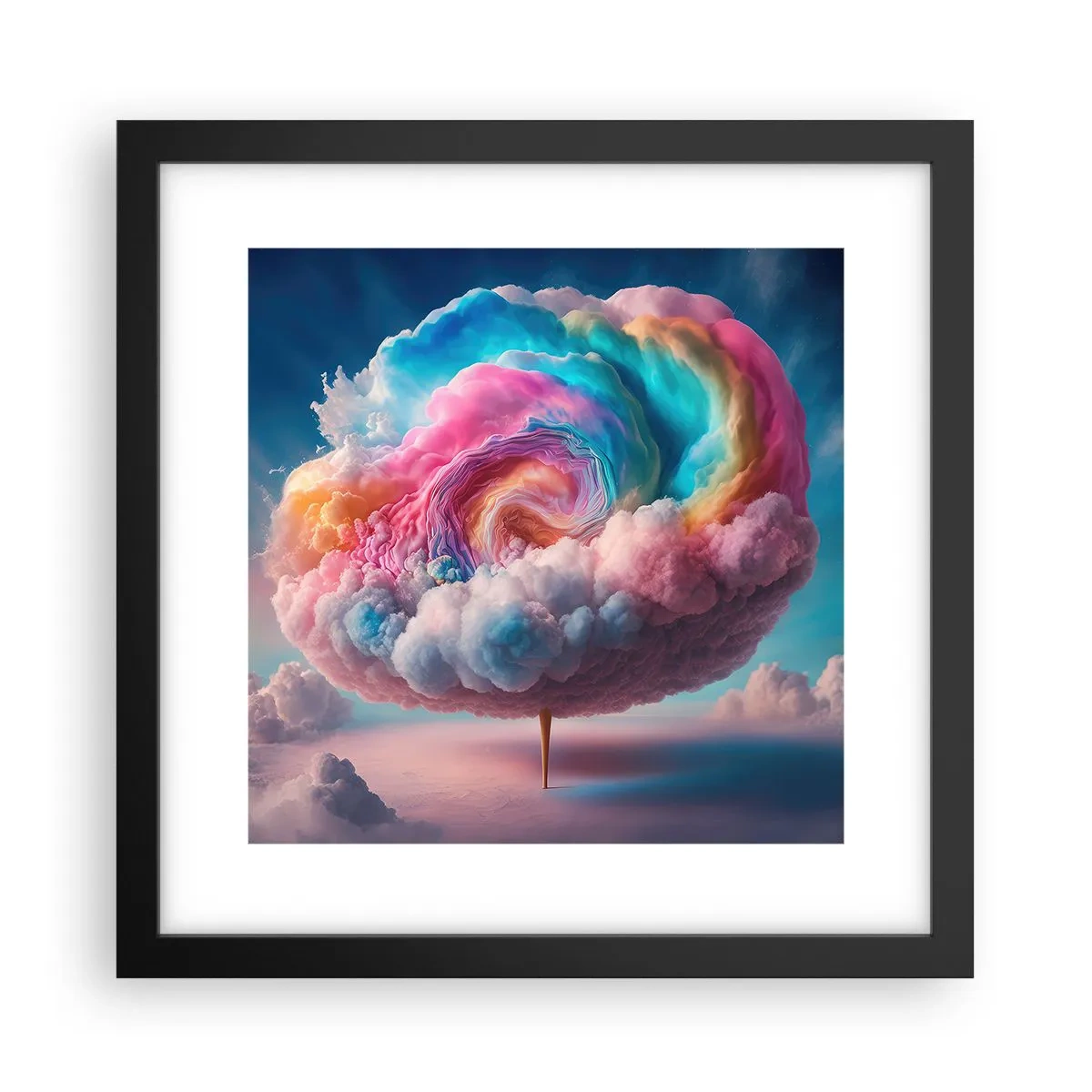 Poster în ramă neagră - Visul unui parc de distracții - 30x30 cm