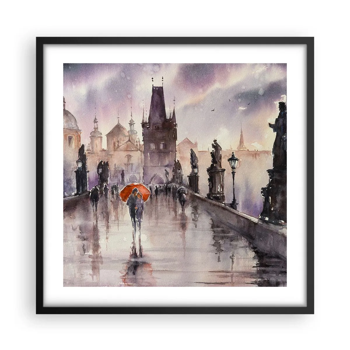 Poster în ramă neagră - Oamenii nu se schimbă - 50x50 cm