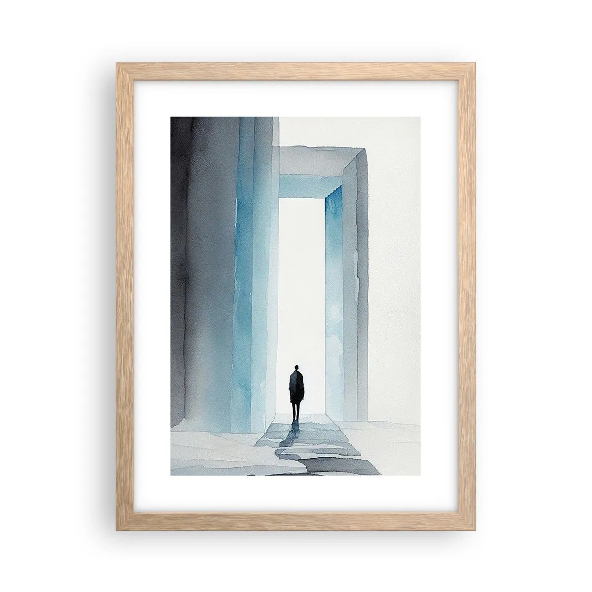 Poster în ramă de stejar deschis - Trăiește fără limite - 30x40 cm