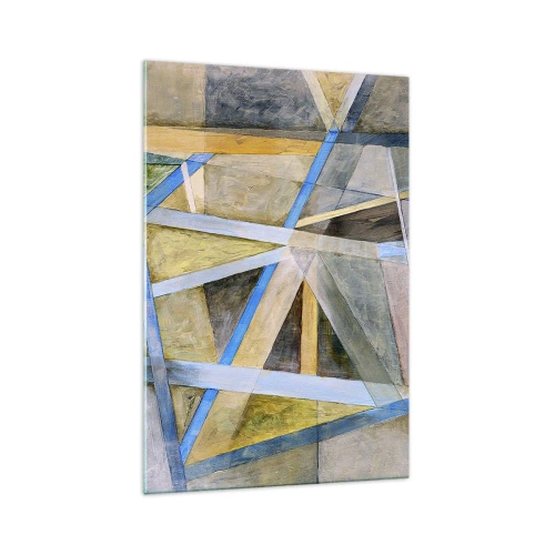 Tablou pe sticlă - Drept sau de-a curmezișul? - 70x100 cm