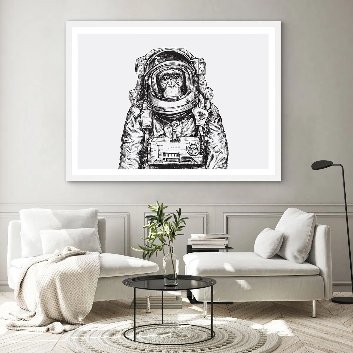 Poster în ramă albă - Evoluție alternativă - 70x50 cm