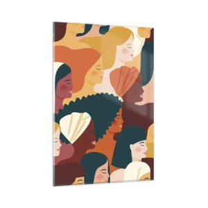 Tablou pe sticlă - Numai feminitate - 80x120 cm