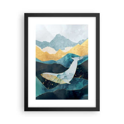 Poster în ramă neagră - Frumusețea rece a nordului - 30x40 cm