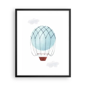 Poster în ramă neagră - Complet în nori - 40x50 cm