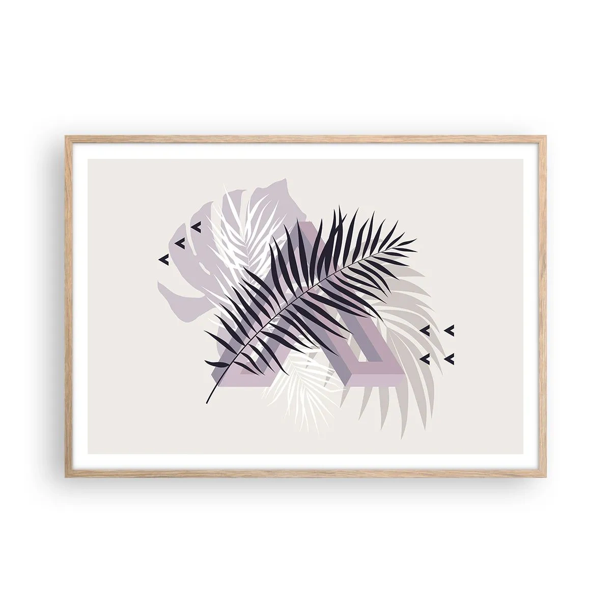 Poster în ramă de stejar deschis - Umbra unei umbre - 100x70 cm