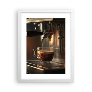 Poster în ramă albă - Băutură senzuală - 30x40 cm