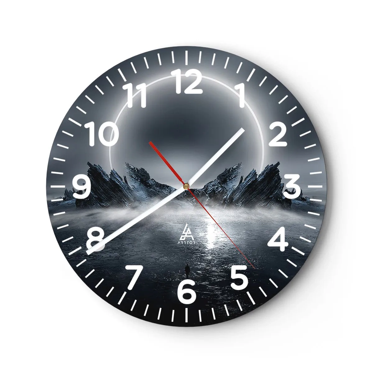 Ceas de perete - Ceas pe sticlă - Final de poveste - 30x30 cm