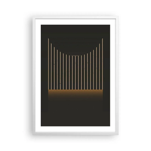 Poster în ramă albă - Explorați întunericul - 50x70 cm