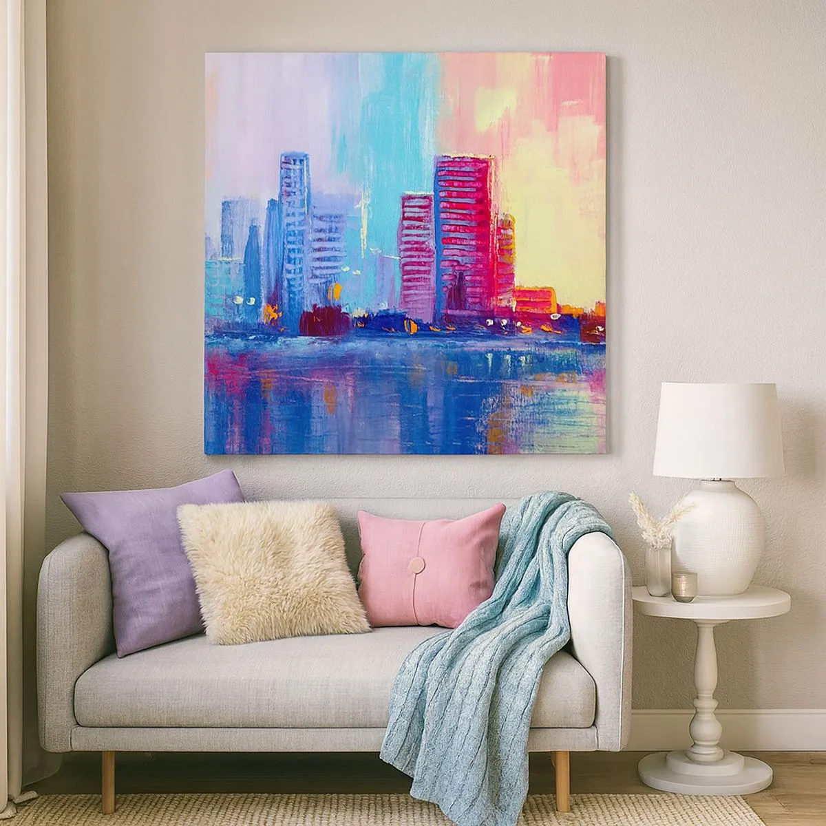 Tablou pe pânză - Scăldate în culoare - 30x30 cm