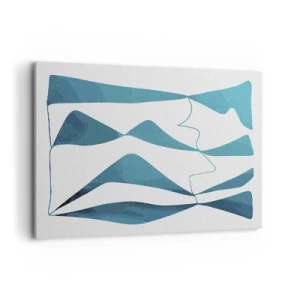 Tablou pe pânză - Abstracție: relație turcoaz - 100x70 cm