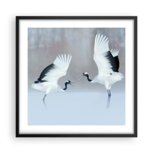 Poster în ramă neagră - Dansând în ceață - 50x50 cm