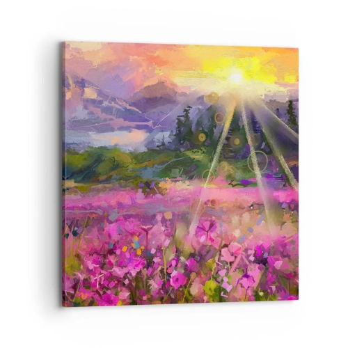 Tablou pe pânză - Într-o vale sub protecția soarelui - 70x70 cm