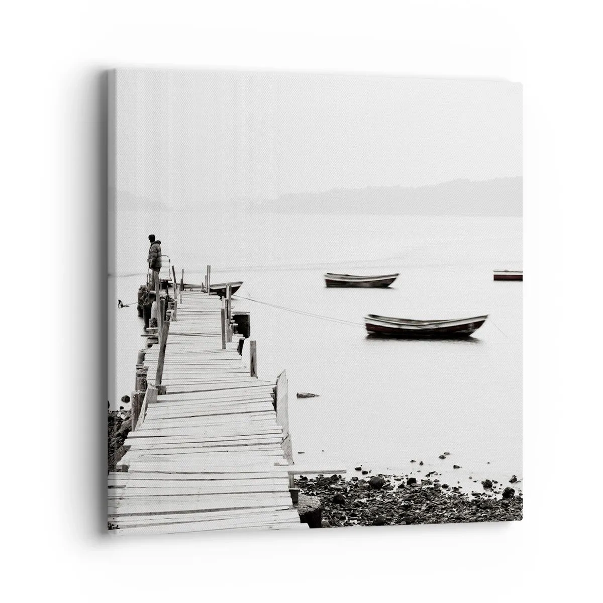 Tablou pe pânză - Peste apă liniștită și limpede - 40x40 cm