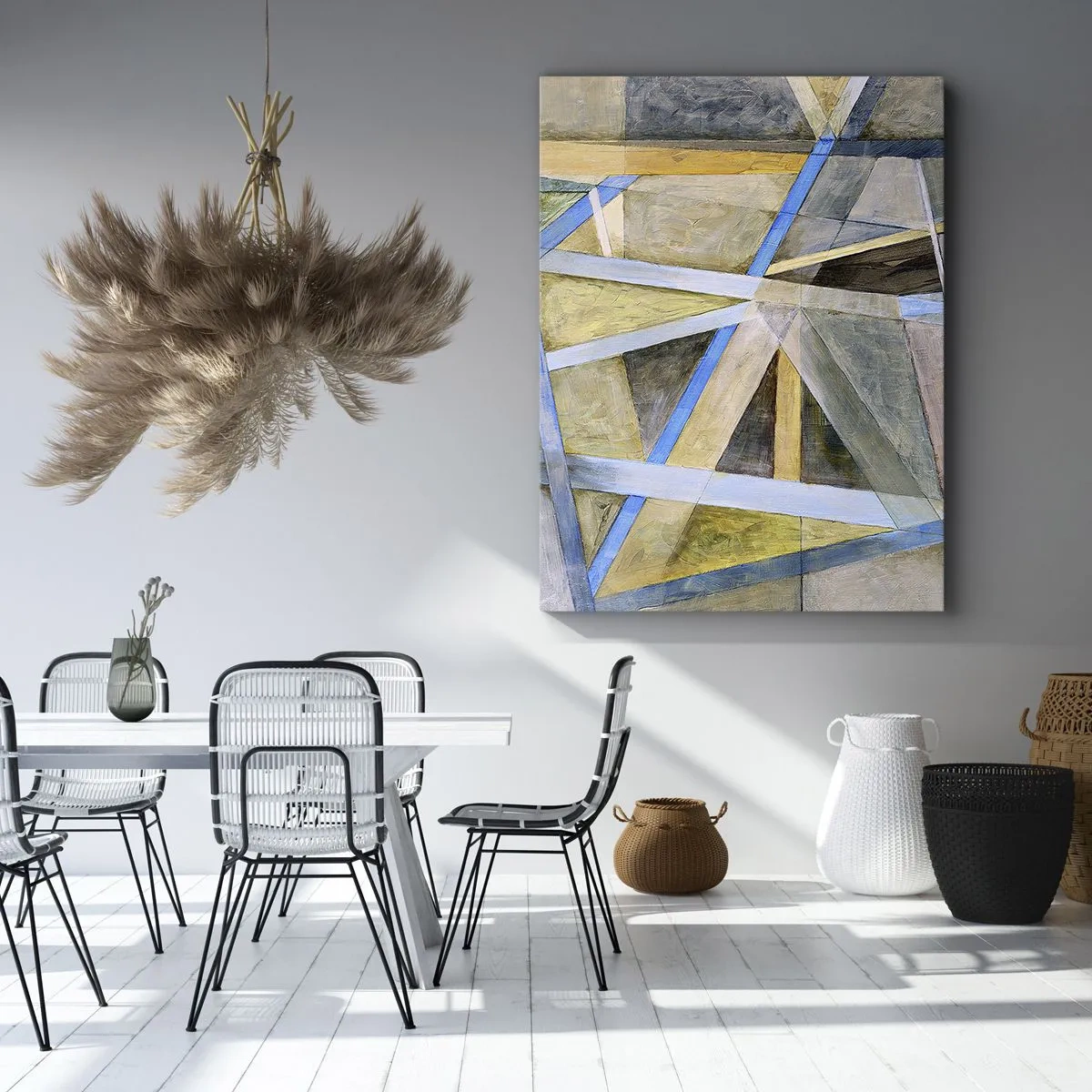 Tablou pe pânză - Drept sau de-a curmezișul? - 50x70 cm