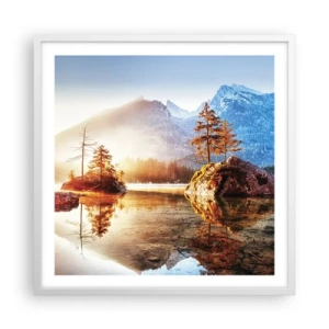 Poster în ramă albă - Natura într-o nouă lumină - 60x60 cm