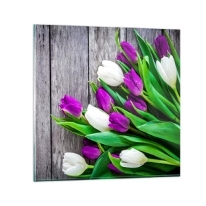 Tablou pe sticlă - În ziua festivalului de primăvară - 40x40 cm